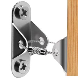 Active Island a894 Link Stoppers [6 pieces] Furniture Fall Prevention Wire, Earthquakeproof Metal Fittings (6)