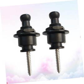 BESPORTBLE 2pcs Non Slip Metal Guitar Strap Button Locks for Electric Acoustic Guitar Bass Durable Easy to Install Strap Locks Black