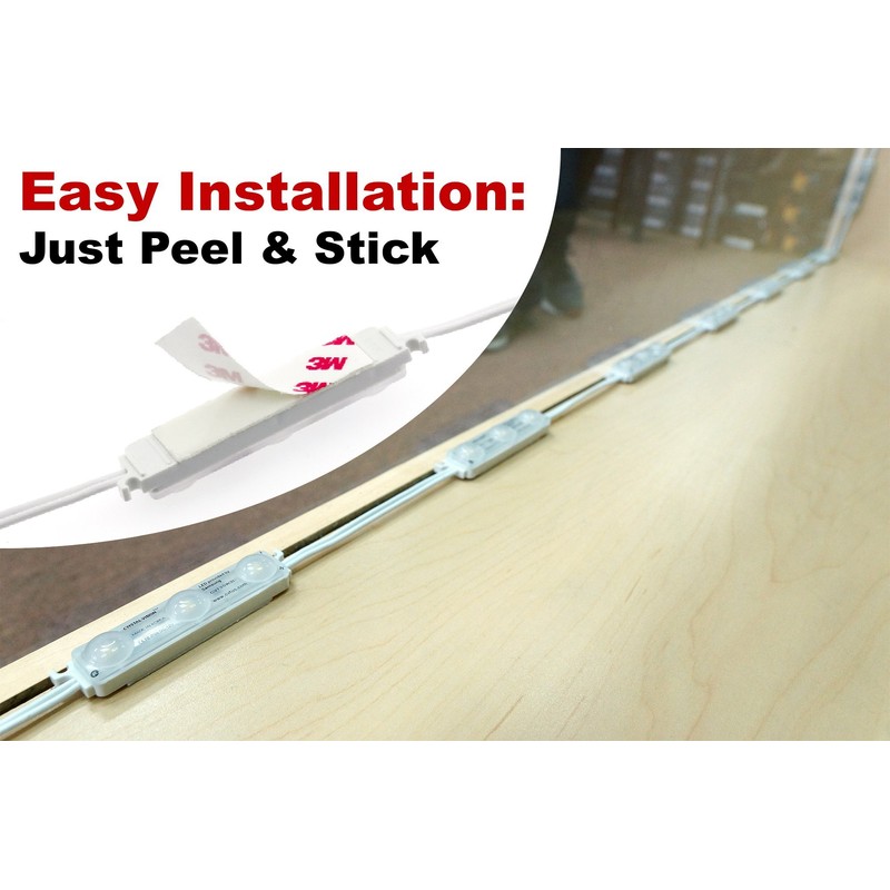 Crystal Vision Premium Pre-Installed LED Kit for Showcase, Display Case,