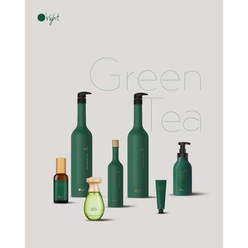 O'right Limpiador Espumoso Green Tea 450ml (Verde Bosque)
