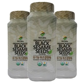 McCabe Organic Roasted Black Sesame, 1 lb (16 oz) (3 Packs), USDA Organic Certified, CCOF Certified Organic, Roasted & Packed in USA