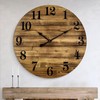 Large Wall Clock, 24 in Farmhouse Wall Clocks Battery Operated,