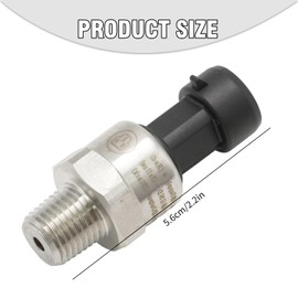 Hoypeyfiy 150 Psi Oil Fuel Pressure Sensor Transducer with Harness Kit, 1/4" NPT Thread Stainless Steel, Replacement for Oil Air Fuel Gas Water