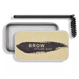 Black Brown Eyebrow Shaping Soap Long Lasting Eye Brow Styling Gel Wax with Brus