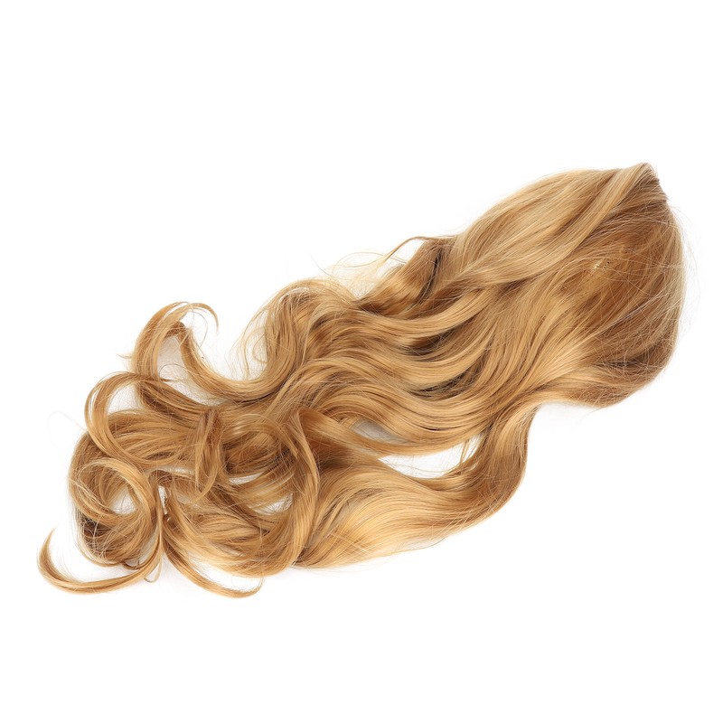 Women Long Hair Wig Light Brown Color Middle Parting Breathable
