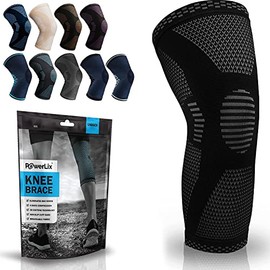POWERLIX Leg Sleeve - Best Knee Brace for Leg Pain for Men & Women Knee Support for Running, Basketball, Volleyball, Weightlifting, Gym, Workout, Spor