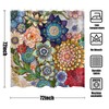 Neasow Boho Floral Shower Curtains for Bathroom, Bright Fabric Blossom