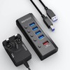 RSHTECH Powered USB Hub 3.0, 5 Port USB 3 Hub