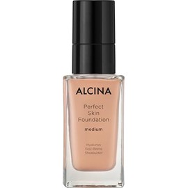 ALCINA Perfect Skin Foundation Medium - 1 x 35 ml - High Coverage - Flawless Appearance without Mask Effect - Perfect, Satin Finish - Natural Shine - With Hyaluronic & Shea Butter