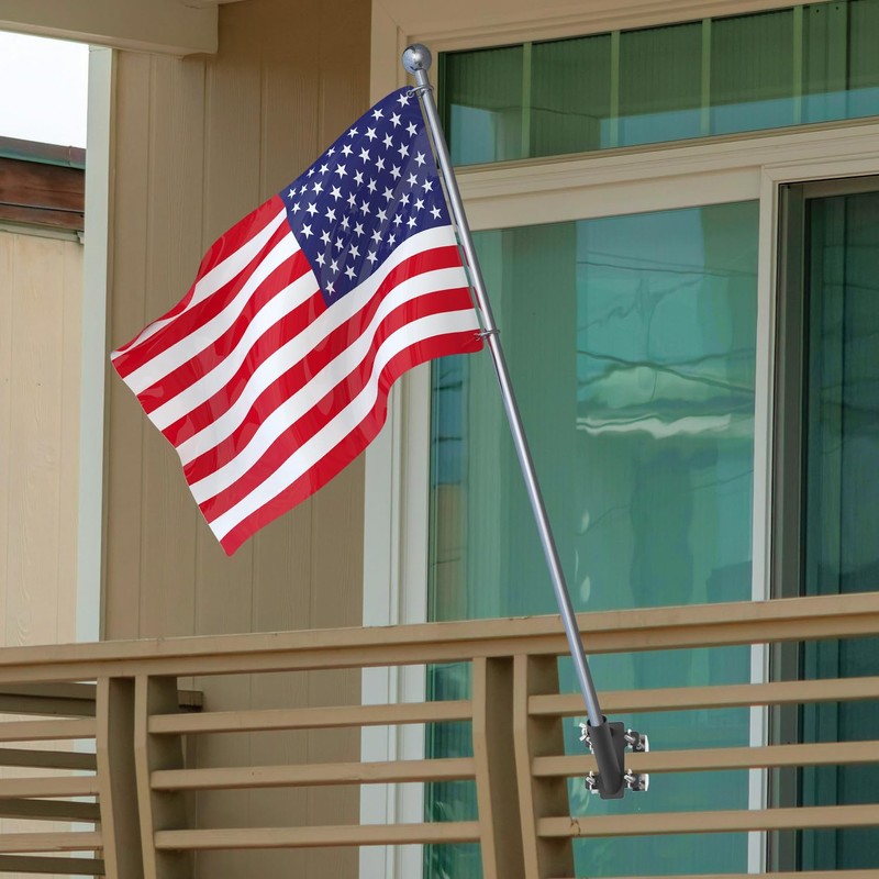 BUJ flagpole Mount for Railing no Drilling flagpole Mount for