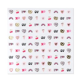 Daydream Society Love Notes Valentine's Day Party Nail Stickers, Pack of 100 Stickers