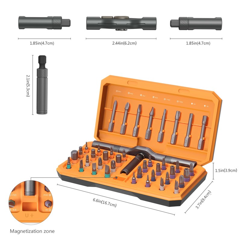 ORIA Ratchet Screwdriver Set, 42 in 1 Screwdriver Set with