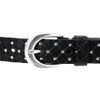 B.Belt Lilou Leather Rivet Belt, black