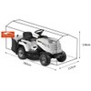 HBCOLLECTION Ride on mower, lawn tractor heavy duty Cover (XL-182cm)