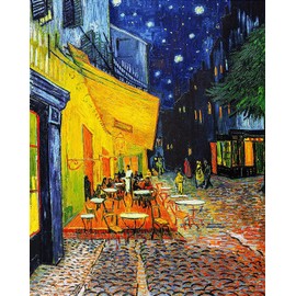 VeGuude Diamond Painting Kits for Adults, Van Gogh Cafe Terrace at Night Diamond Art DIY Round 5D Paint with Diamonds Pictures Gem Full Drill Diamond Dots for Home Wall Decor Gifts 12x16in