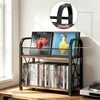 CILXGQLN 2-Tier CD Storage, Wood CD Holder, Compact CD Organizer