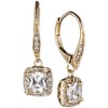 Anne Klein Flawless Goldtone and Cubic Zirconia Leverback Drop Earrings