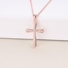 GAVU Brass Rose Gold Dainty Cross Necklace for Women, Dainty