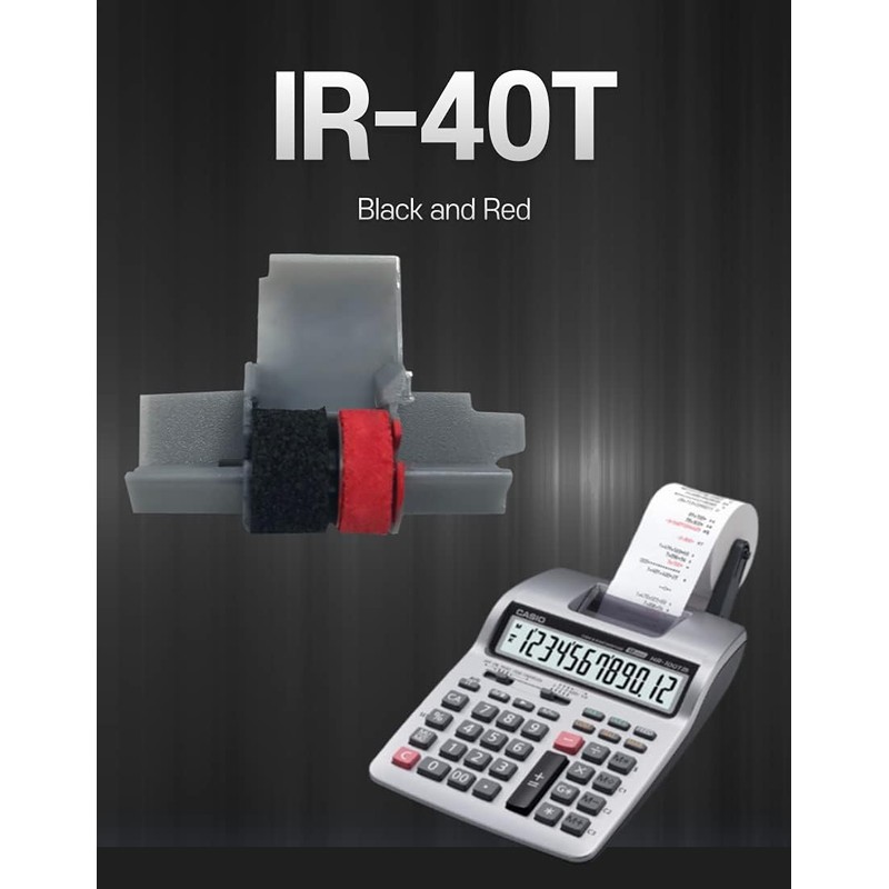 IR‑40T Black & Red x [2 Pack] Ink Roller Ribbon