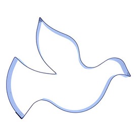 Dove Cookie Cutter - Stainless Steel - 100mm Approximately