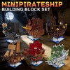 YCJZXMS 6-in-1 Pirate Ship Building Blocks Set, Mini Brick Pirate
