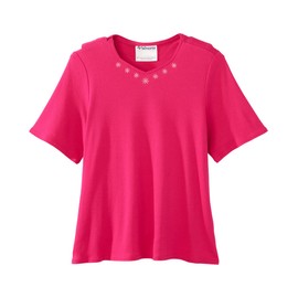 Women’s Open-Back Adaptive Diamond T-Shirt - Extreme Pink MED