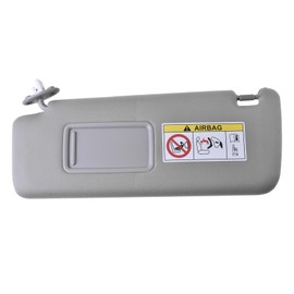 BestParts Front Gray Driver Side Left Sun Visor Sunshade with Mirror and Extended Pad Compatible with Lexus GX460 URJ150 2009-2022 Land Cruiser Prado 150 Replace 74320-60D22-A0; 74320-60D22-B0