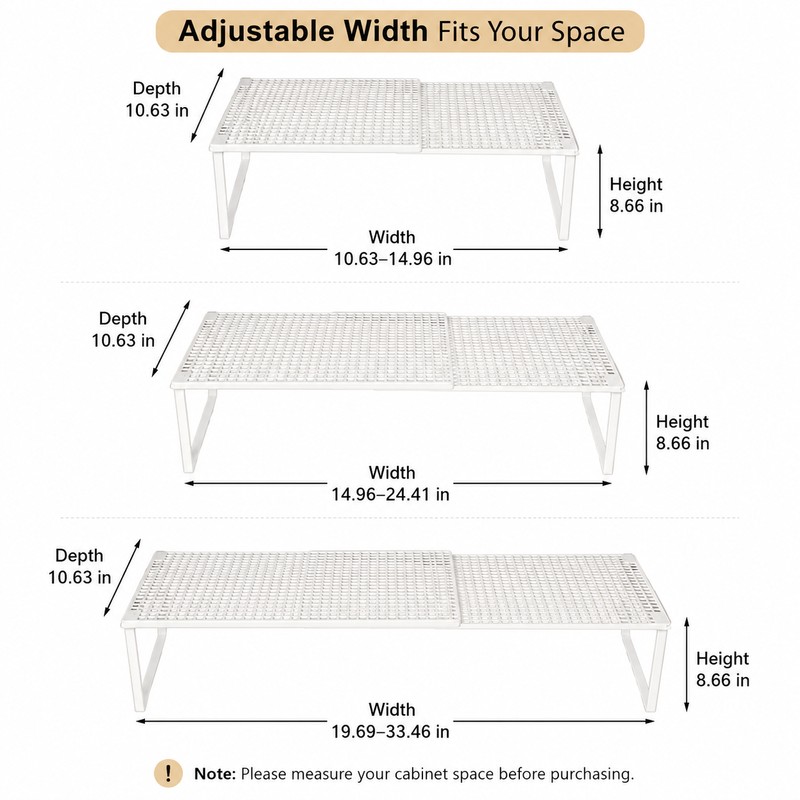 Adjustable Wardrobe Shelf for Clothes & Shoes – Expandable Metal