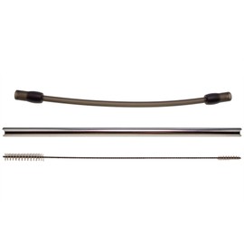 Milk Hose Set 12004554 + Stainless Steel Milk Tube 13962 + Double Brush 3/7 mm Compatible with Siemens EQ6, Bosch VeroAroma Fully Automatic Coffee Machines