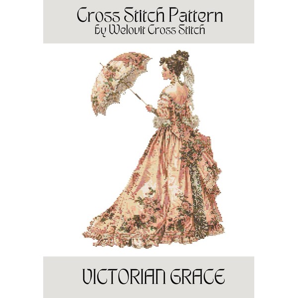VICTORIAN GRACE Cross Stitch Pattern: A beautiful cross stitch pattern
