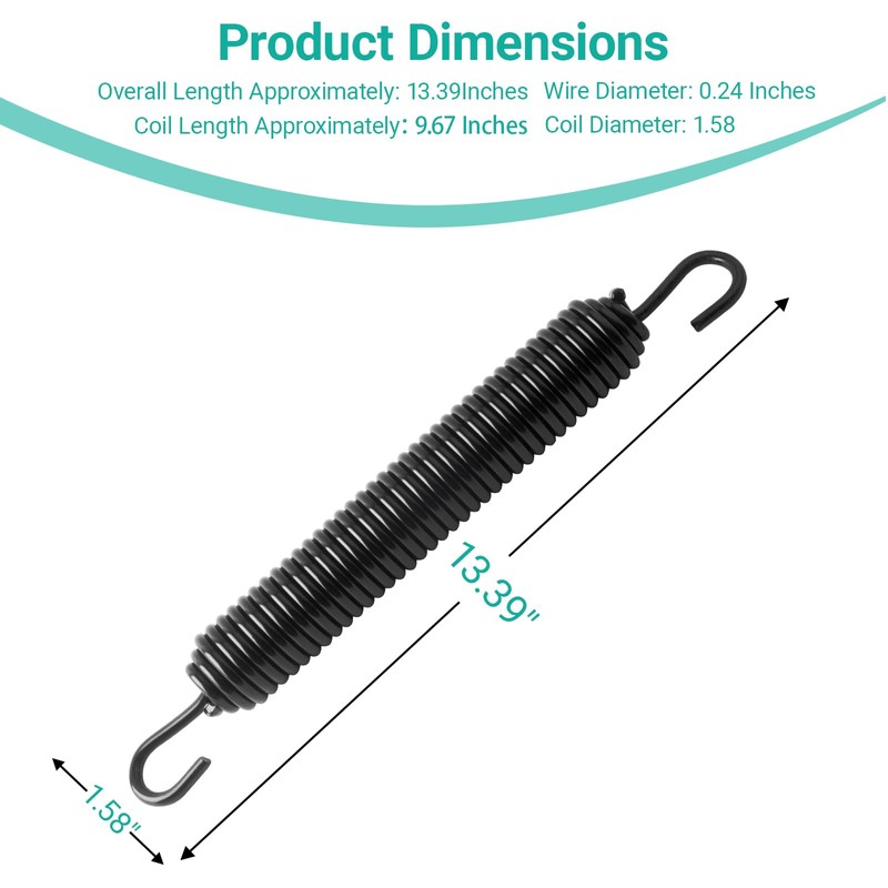 Left-Hand Deck Idler Spring, Compatible with Scag 483246, Replacement for