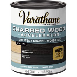 Varathane 347105 Charred Wood Accelerator, Quart, Black