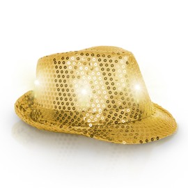 Supreme Party & Novelties LED Fedora, Gold