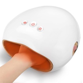 Portable Hand Massager with Heat and Compression for Arthritis and Palm Pain, Hand Massage with Palm Kneading 3 Modes & 3 Intensity Levels for Valentines Day Gifts for Mom, Dads, Women and Men