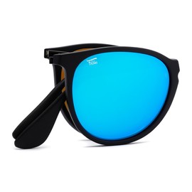 Foldies Milano Folding Sunglasses Polarized, UV400, UVA, UVB Protection for Men Women, Folding Sunglasses Leather Case