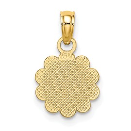 IceCarats 14K Solid Yellow Gold Jesus Christ Praying Hands Lord Serenity Prayer Holy Cross Round Disk Necklace Religious Chain Pendant Charm Only