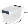 Hefty Home Logic 6.5 Qt. Latch Lid Storage Tote, Clear/White,