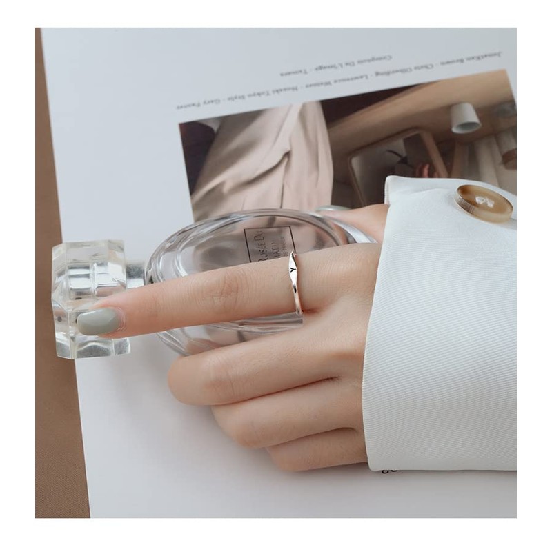 Thin Stacking Initial Rings for Women Stackable Plain Letter Ring