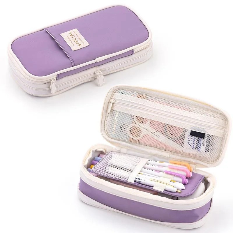 Telescopic Canvas Pencil Case for School & Office - Expandable