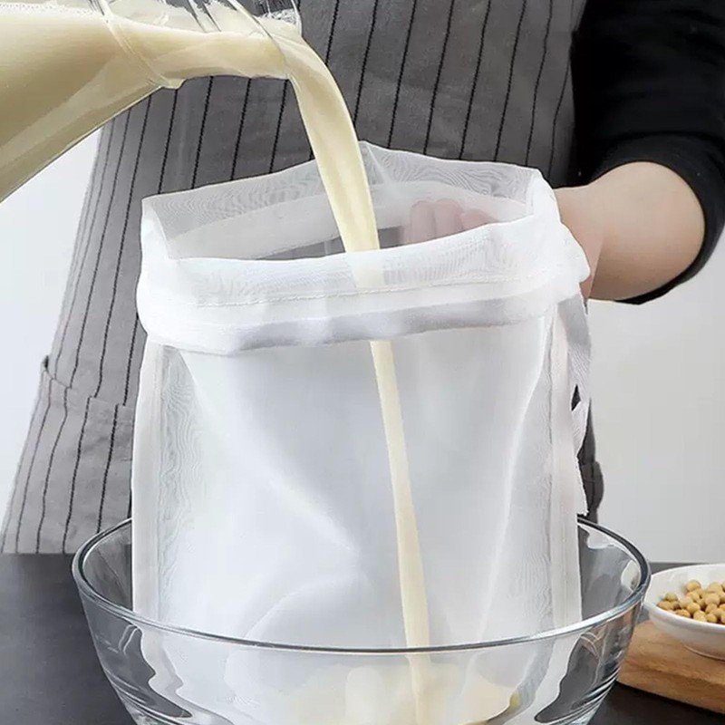 Nut Milk Bag, Straining Cloth, Reusable, Nylon Cheesecloth, Organic Washable