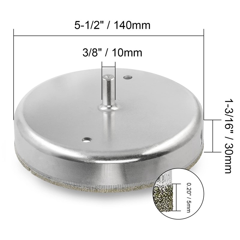 Jamiikury 5-1/2" / 140mm Diamond Drill Bits, Glass Tile Hole