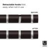 Umbra Flip Wall-Mounted Coat Rack with 5 Hooks – Modern,