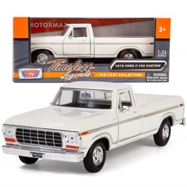 Motormax 1979 Ford F-150 Pickup Classic F150 Pick Up Truck 1:24 Diecast Collectible Model Car White 79346 All Star Toys Exclusivo