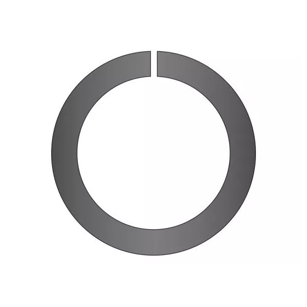 Round External Closed Retaining Ring 1-5/8 Spring Steel Phos (9