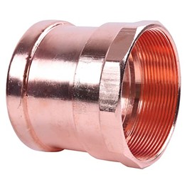 EZ-FLUID Plumbing 2-1/2" FIP x Press LF Copper Press Female Adapter Pressure Copper Fitting ProPress XL Female NPT x Press Connection for Residential,Commercial. (1 Pack)