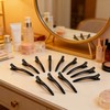 Hair Clips 10Pcs Black Non-Slip Creaseless Duckbill Alligator Clips, Professional
