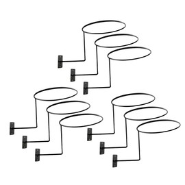 9Pcs Wall Mount Helmet Holder for Bike - Black Metal Sun Helmet Hanger Wall Mount Hat Rack for Cowboy Hats - Wig Rack for Multiple Wigs Hat Display Rack Helmet Stand - Motorcycle Helmet Rack Hat Hook