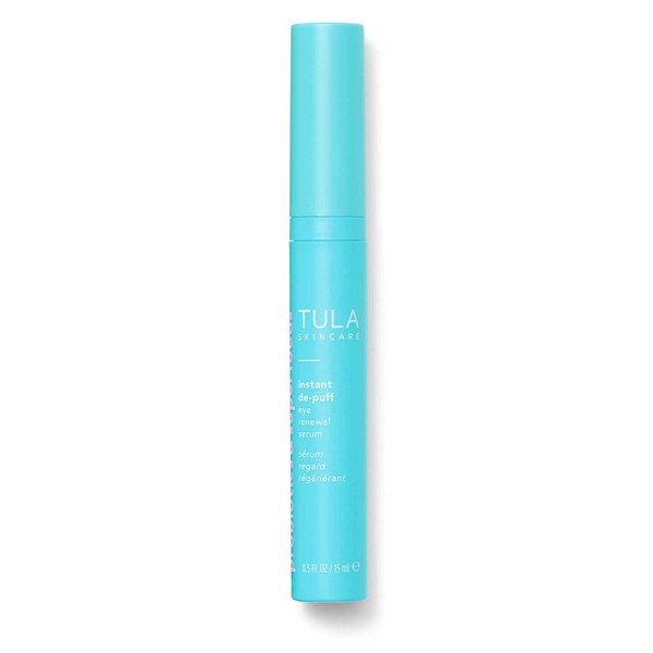 TULA Skin Care Instant De-Puff Eye Renewal Serum | Dark Circles Under Eye Treatment, Reduce Puffiness and Signs of Wrinkles | 0.5 fl oz.