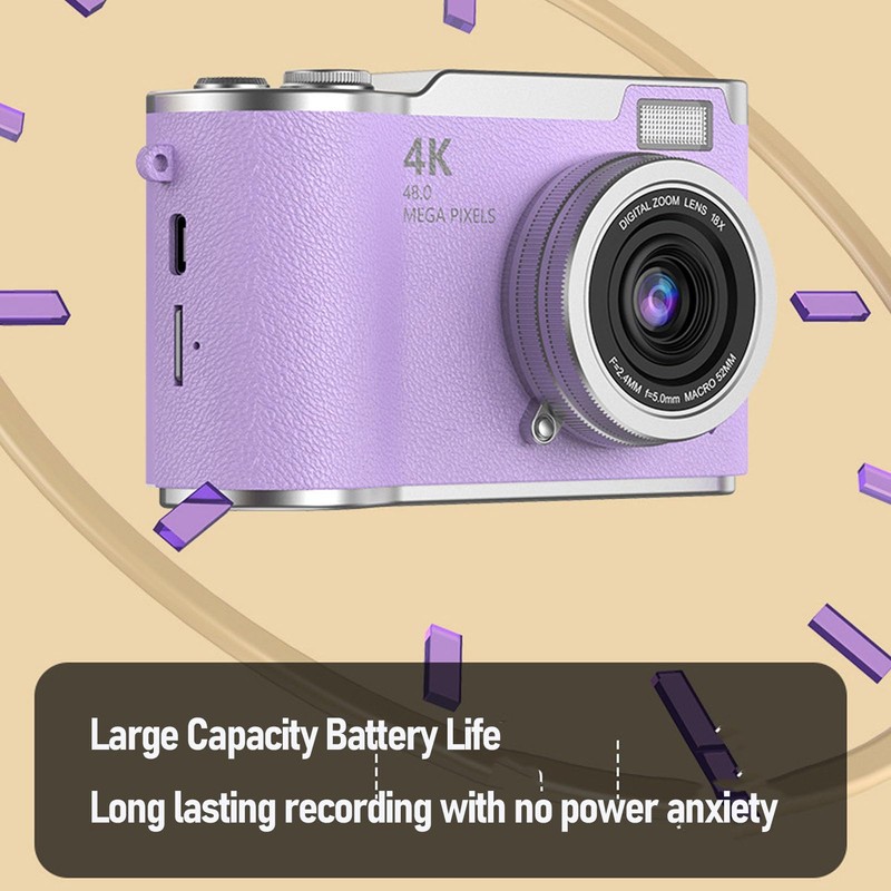 48MP 8X Digital Zoom Compact Camera for Photography, Travel &