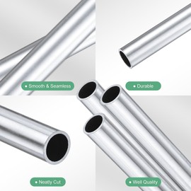 M METERXITY 3-Pack 300mm 6063 Aluminum Round Tube, 9mm ID 11mm OD Seamless Aluminum Tubing for Construction/Machining/DIY Crafting, Metal Straight Pipe [0.35"x0.43"x12"]